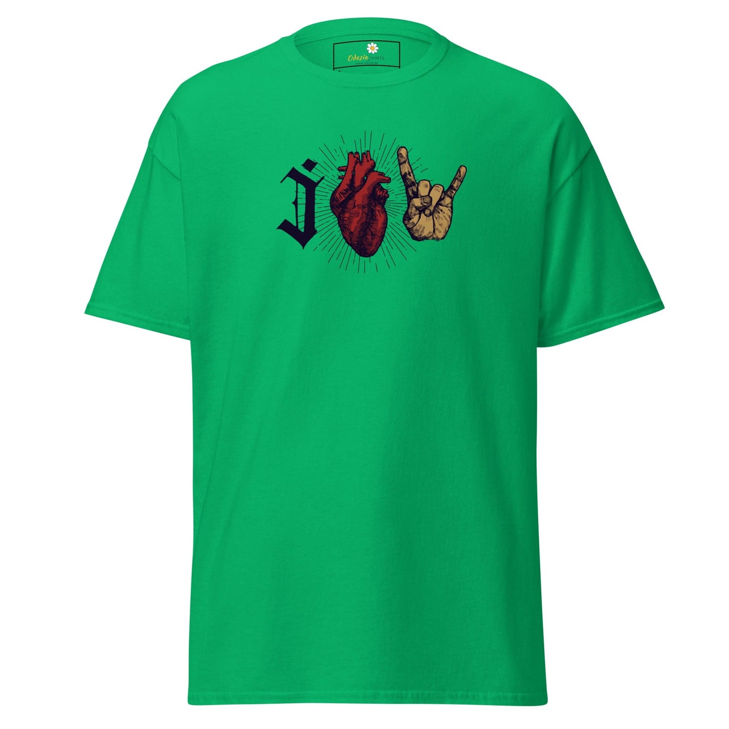 Unisex classic t-shirt - MUSIC I LOVE ROCK AND ROLL - REGULAR - Irish Green / S