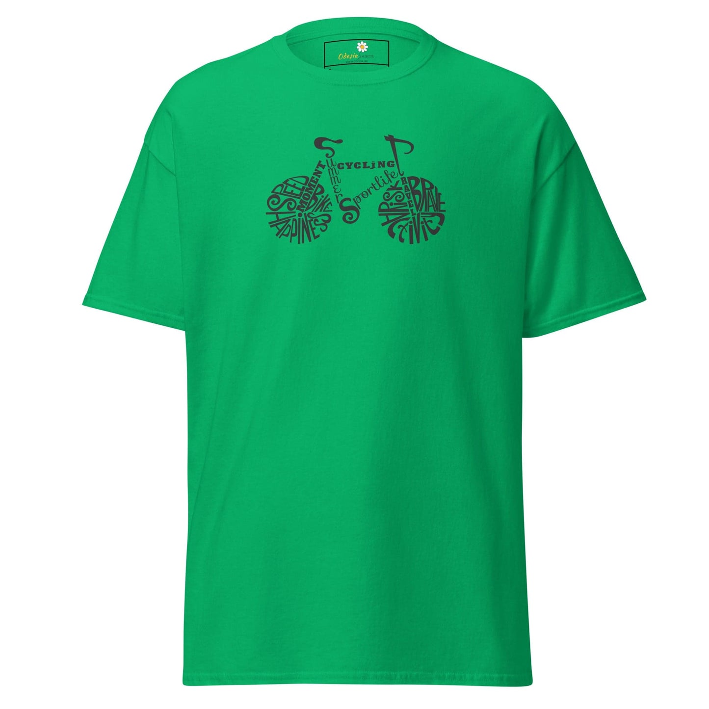 Unisex classic t-shirt - SPORT DRAWING BIKE - REGULAR - Irish Green / S