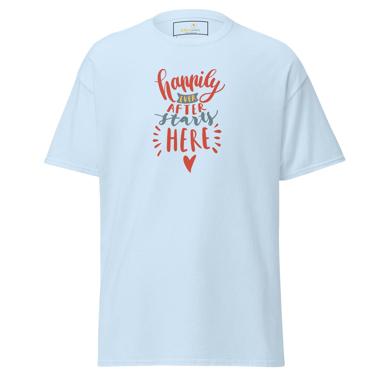 Unisex classic t-shirt - TEXT HAPPILY EVER AFTER - REGULAR - Light Blue / S
