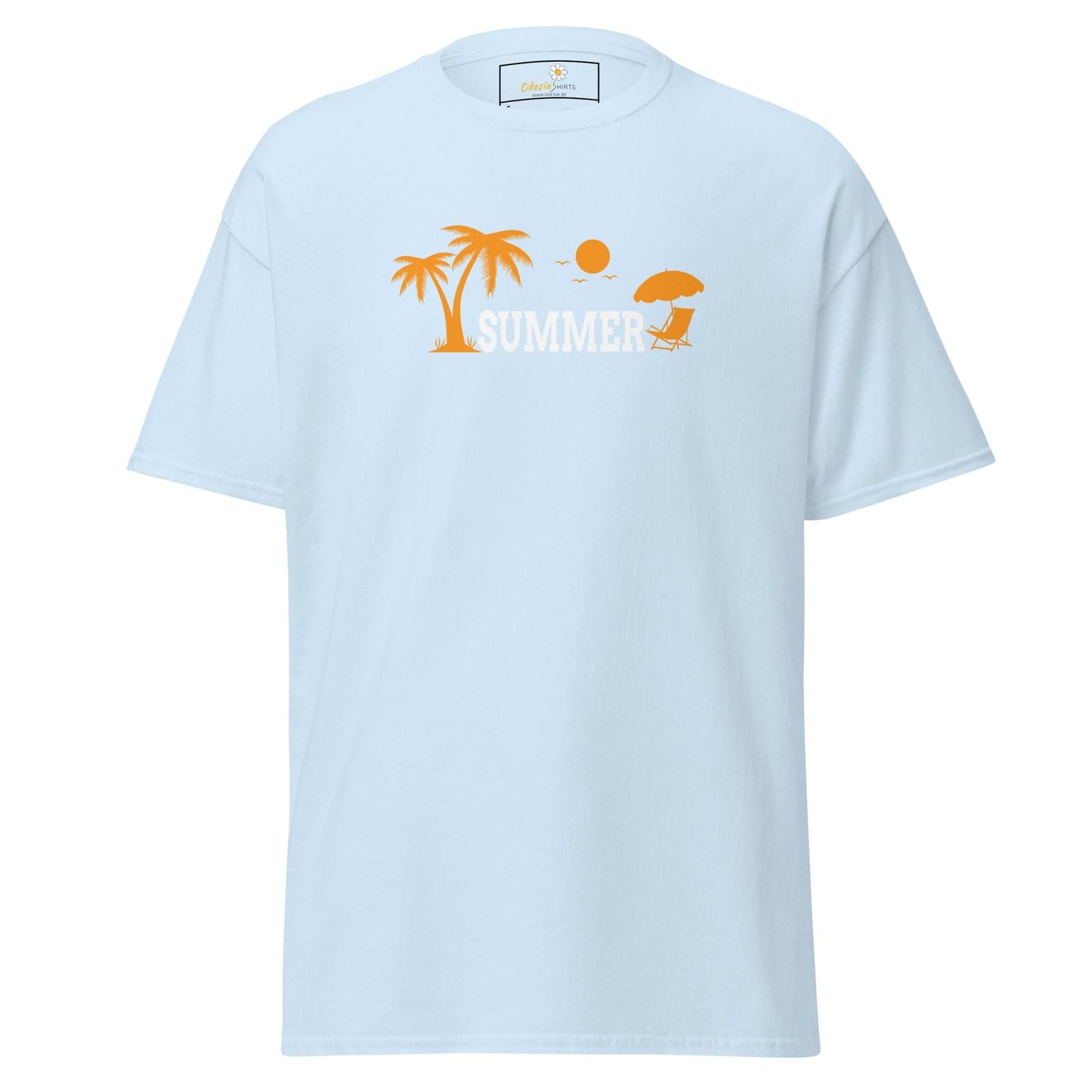 Unisex classic t-shirt - SUMMER TREES YEAH - REGULAR - Light Blue / S
