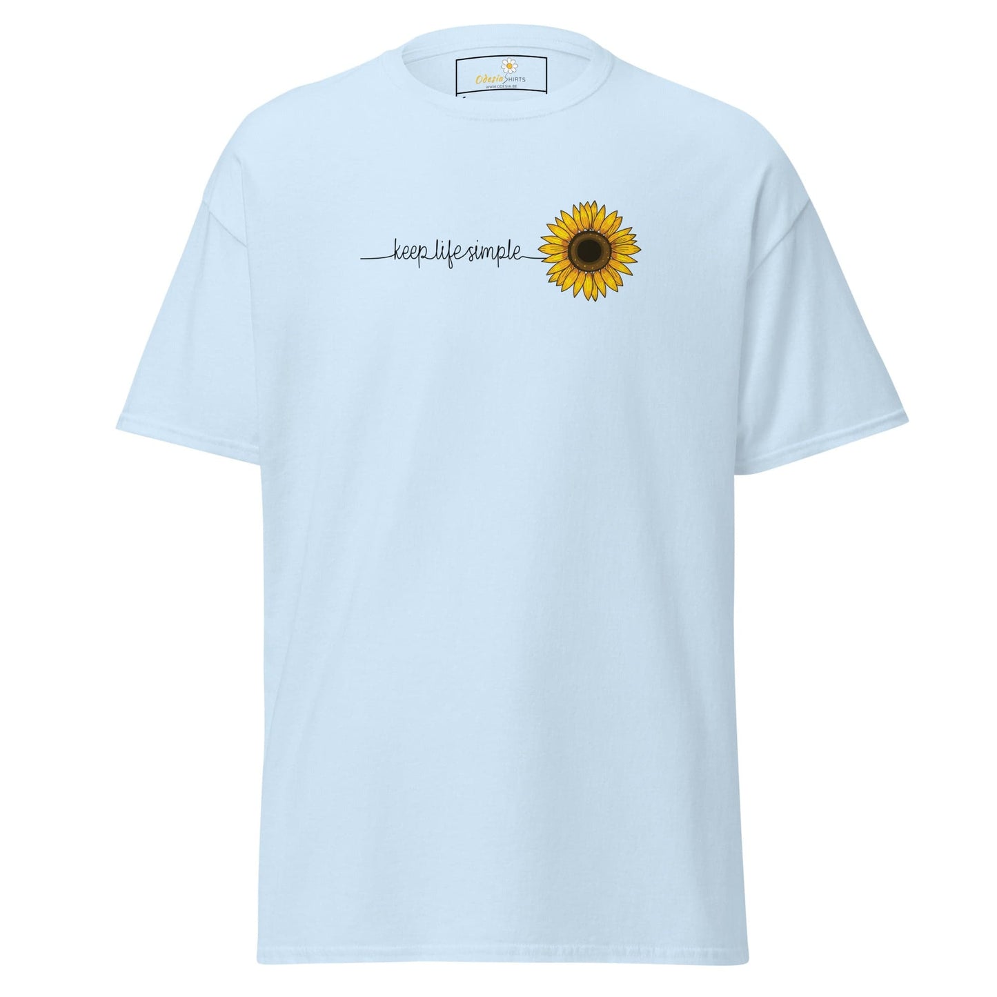 Unisex classic t-shirt - NATURE LIFE SIMPLE FLOWER - REGULAR - Light Blue / S