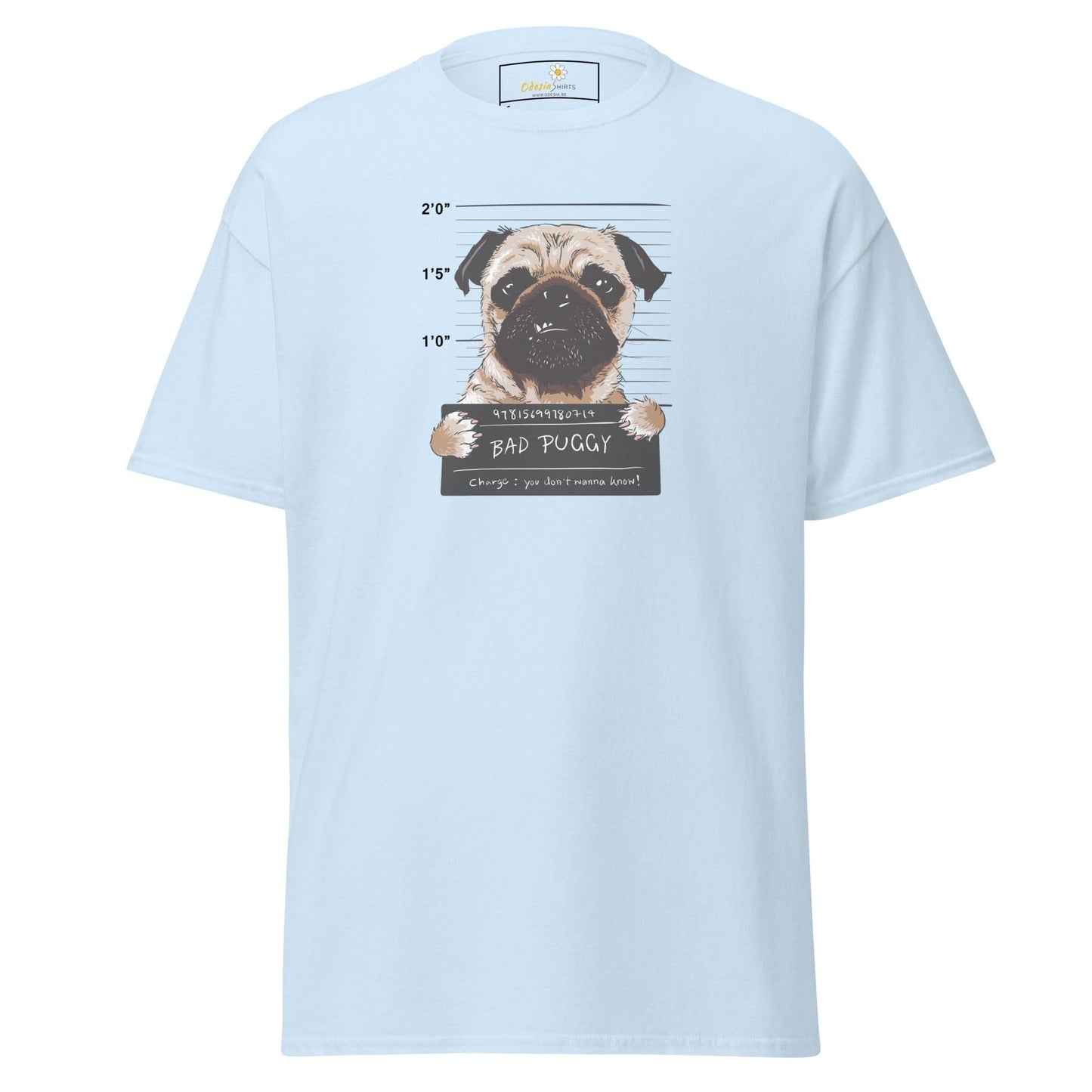 Unisex classic t-shirt - ANIMALS BAD PUPPY - REGULAR - Light Blue / S