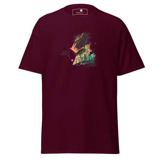 Unisex classic t-shirt - SUMMER NEED A VACATION - REGULAR - Maroon / S