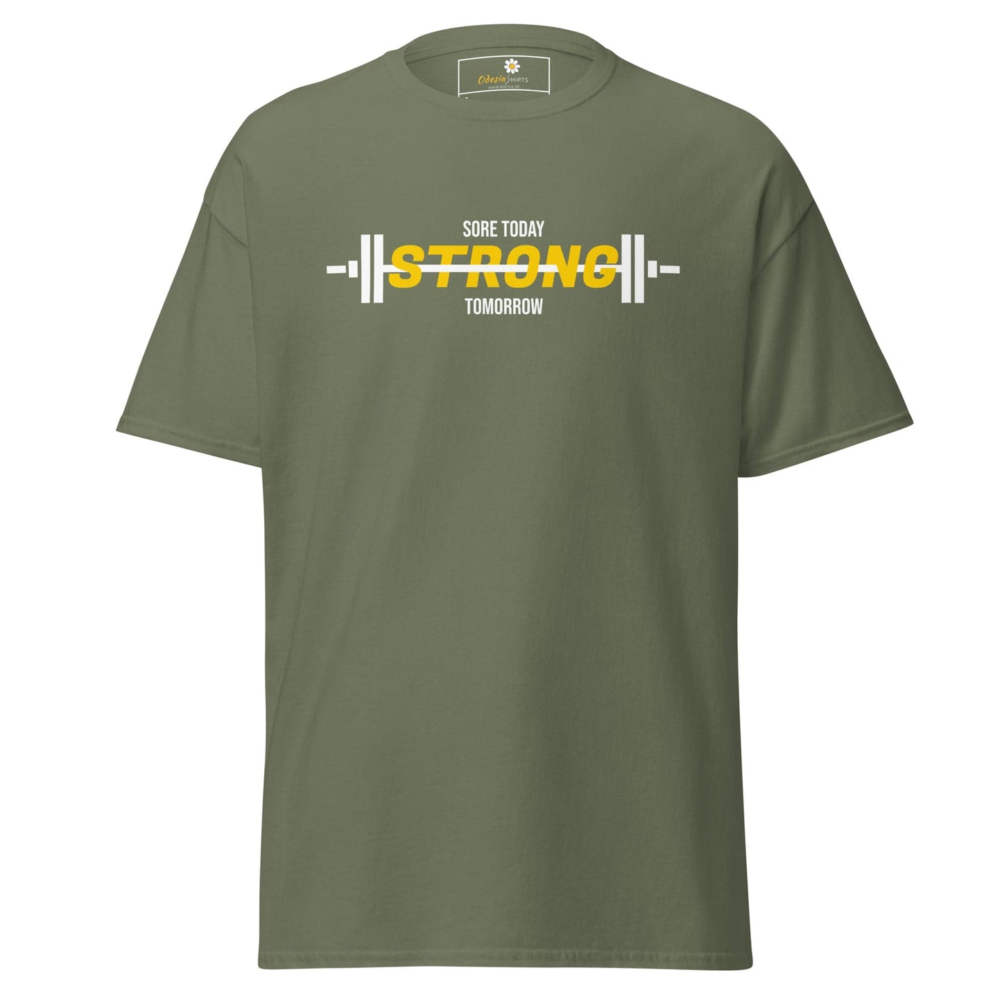 Unisex classic t-shirt - SPORT SORE TODAY - REGULAR - Military Green / S