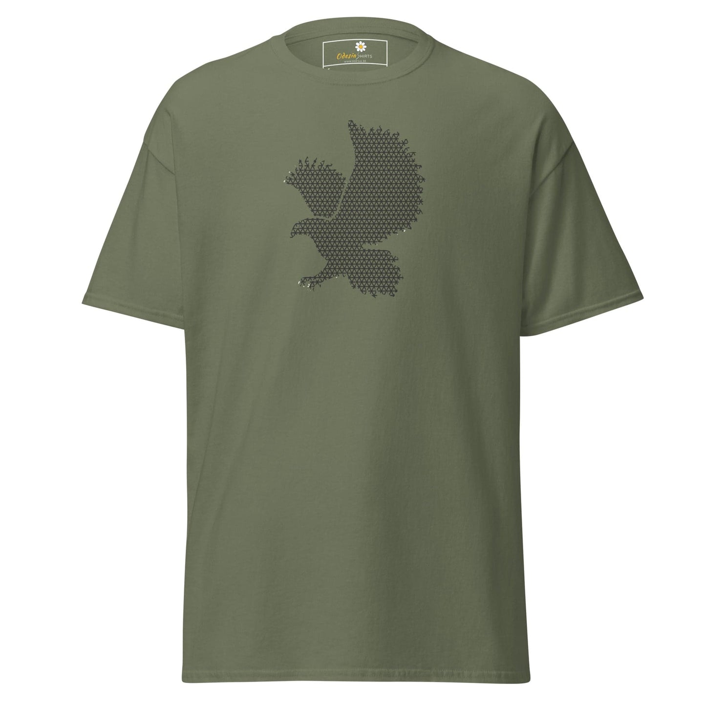Unisex classic t-shirt - ABSTRACT BIRD - REGULAR - Military Green / S