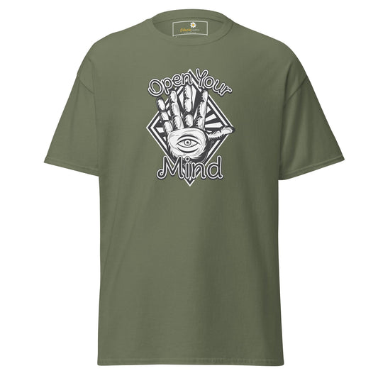 Unisex classic t-shirt - MYSTIC OPEN YOUR MIND - REGULAR - Military Green / S