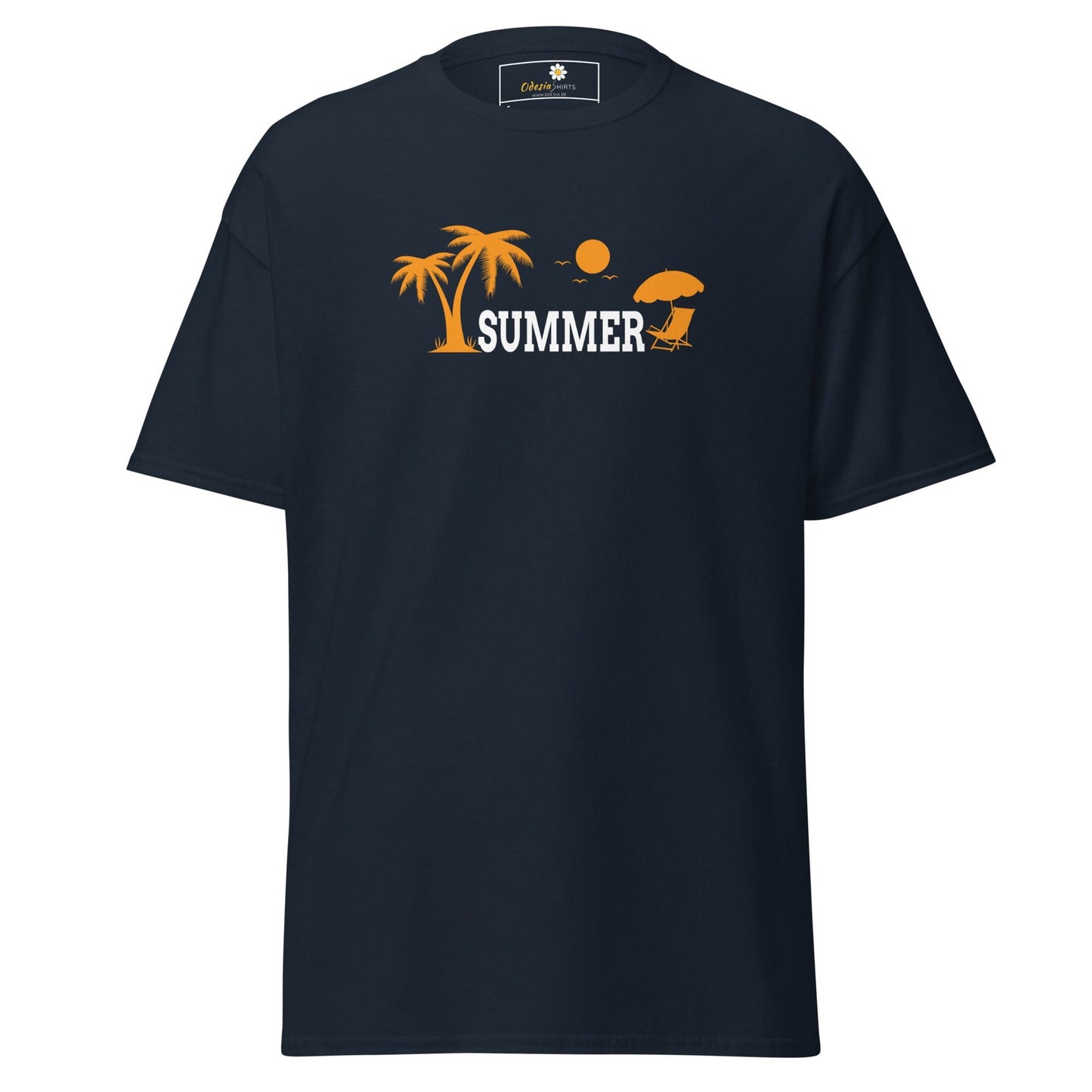 Unisex classic t-shirt - SUMMER TREES YEAH - REGULAR - Navy / S