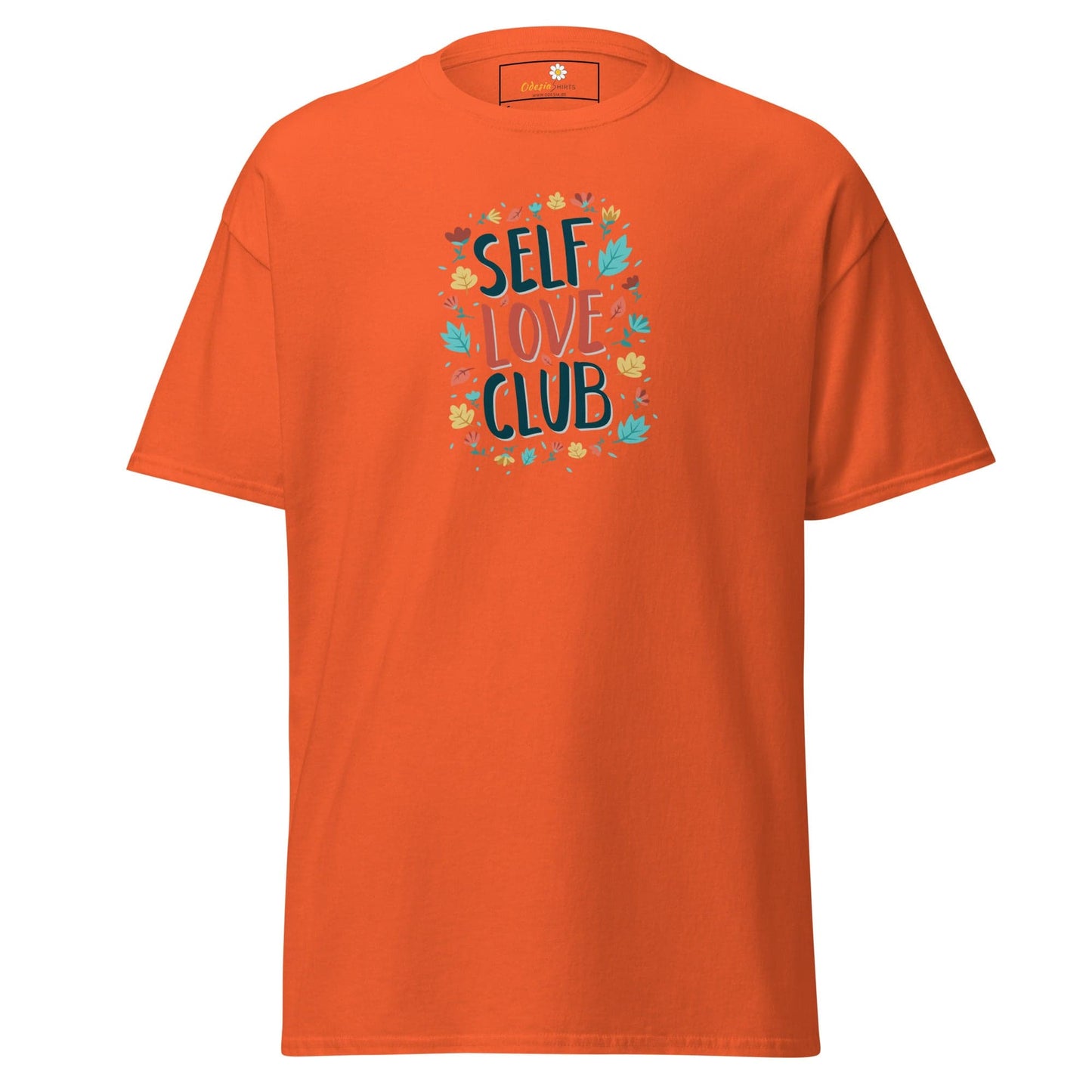 Unisex classic t-shirt - POSITIVE SELF LOVE CLUB - REGULAR - Orange / S