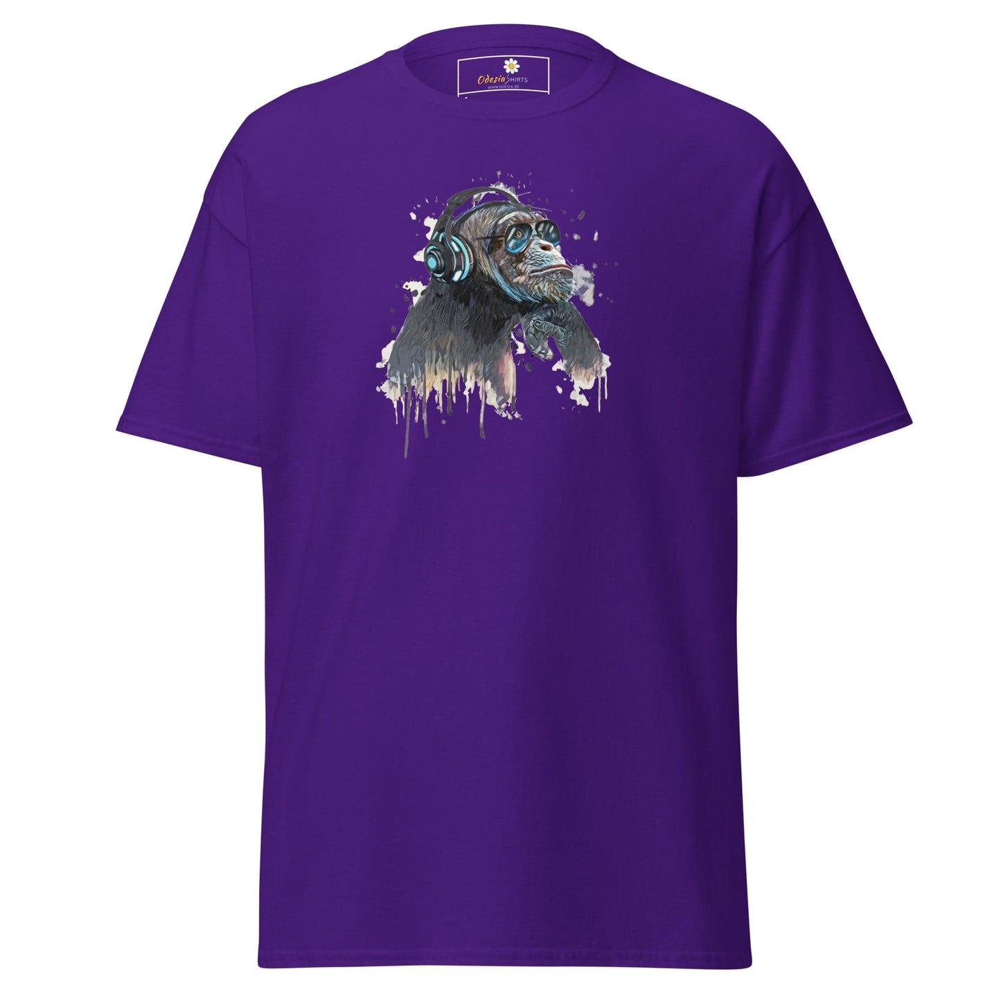 Purple t-shirt with monkey graphic from T-SHIRT DESIGN TEE MAN WOMAN S to XL