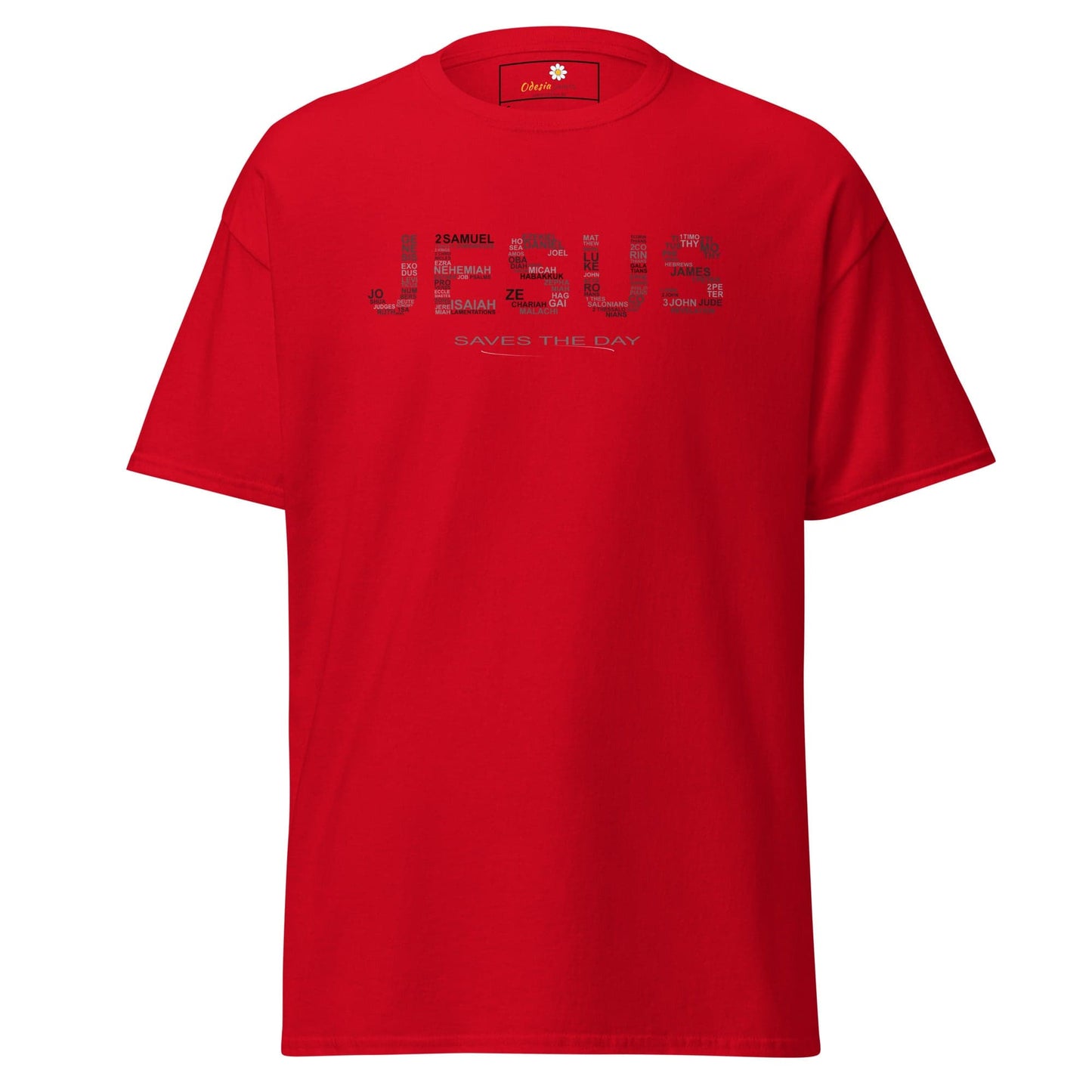 Unisex classic t-shirt - SPIRITUAL JESUS SAVES DAY - REGULAR - Red / S