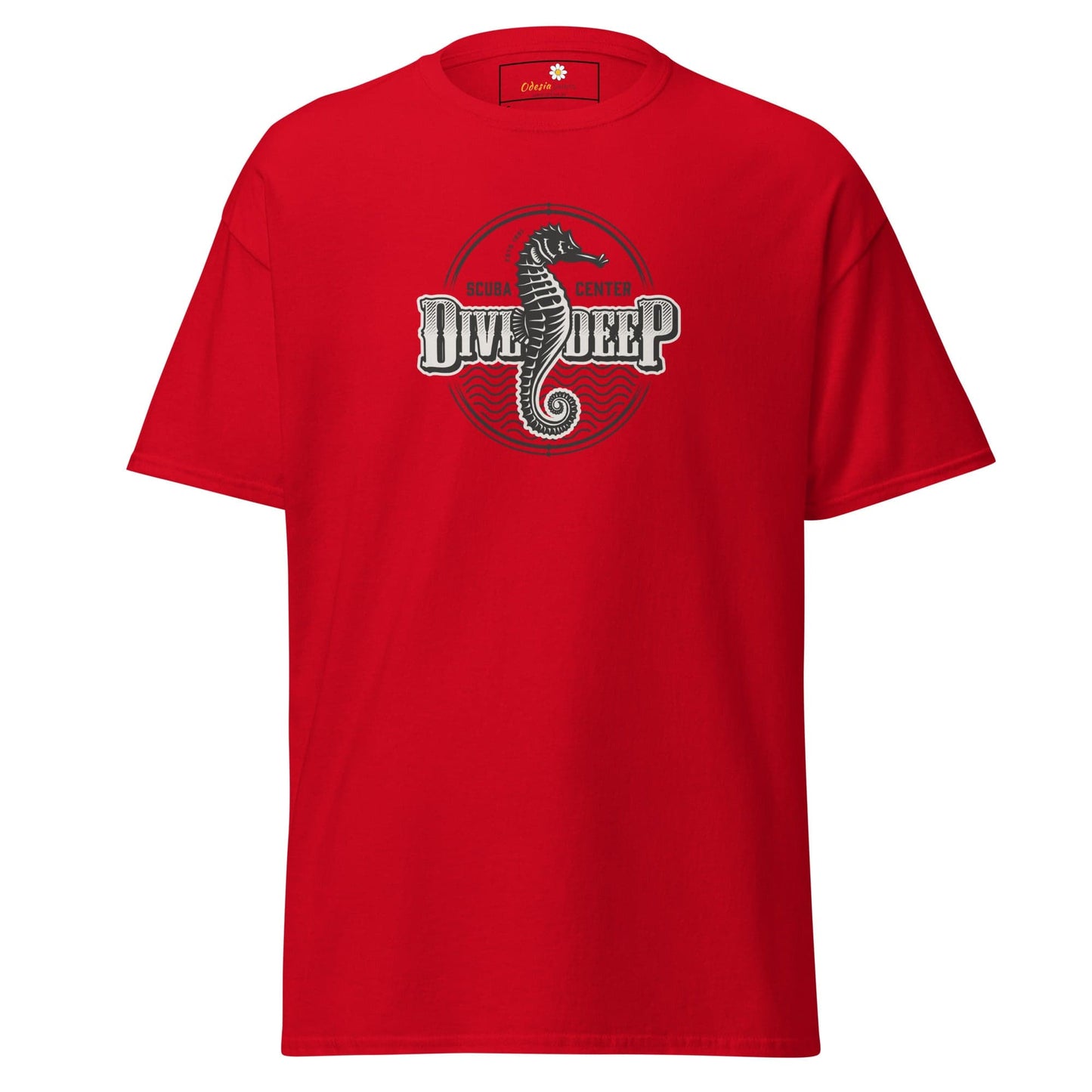 Unisex classic t-shirt - SEALIFE SEA HORSE DIVE DEEP - REGULAR - Red / S