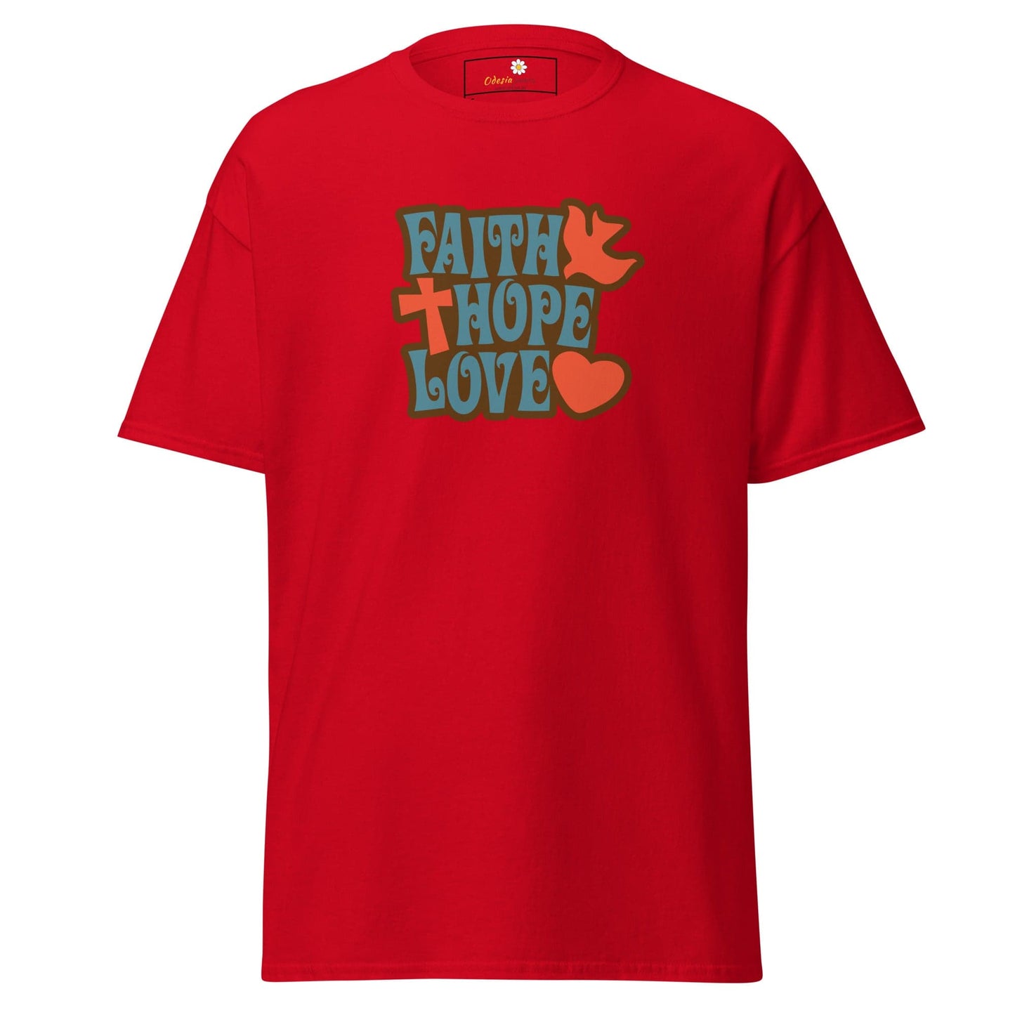 Unisex classic t-shirt - SPIRITUAL FAITH HOPE LOVE - REGULAR - Red / S