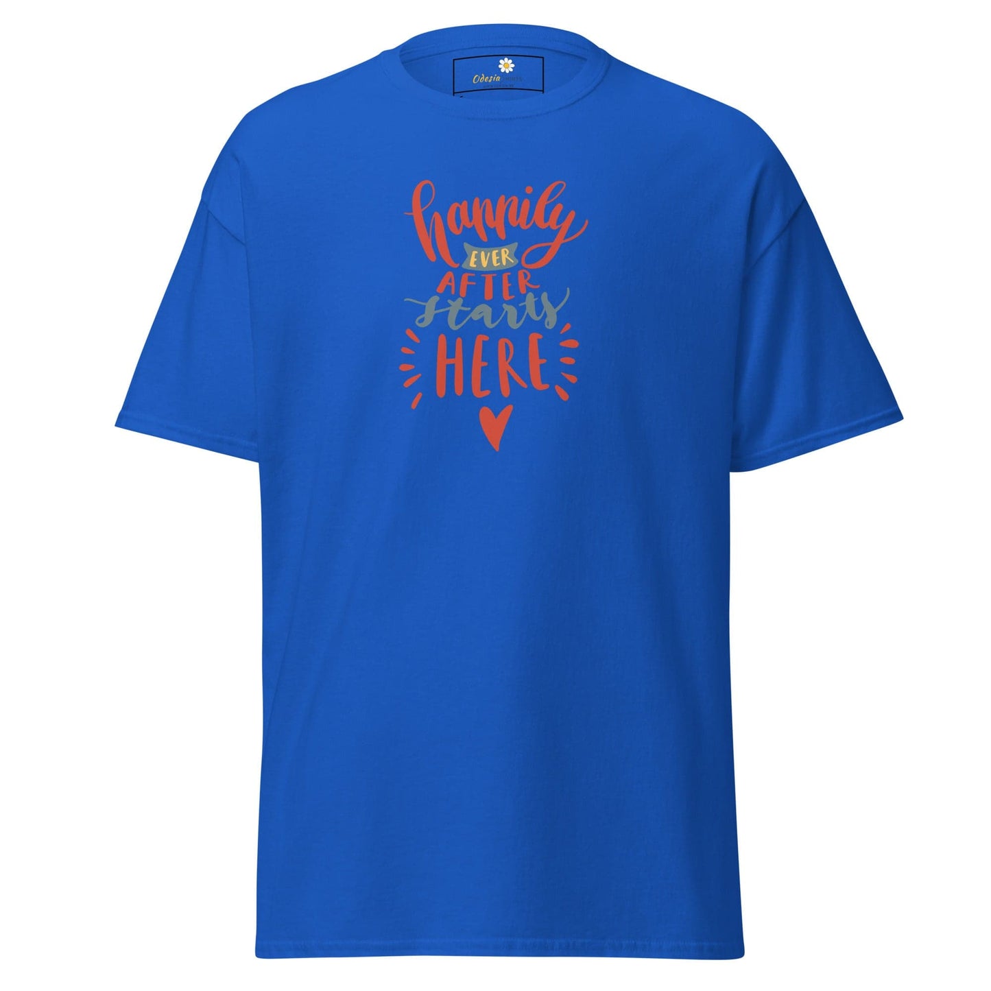 Unisex classic t-shirt - TEXT HAPPILY EVER AFTER - REGULAR - Royal / S