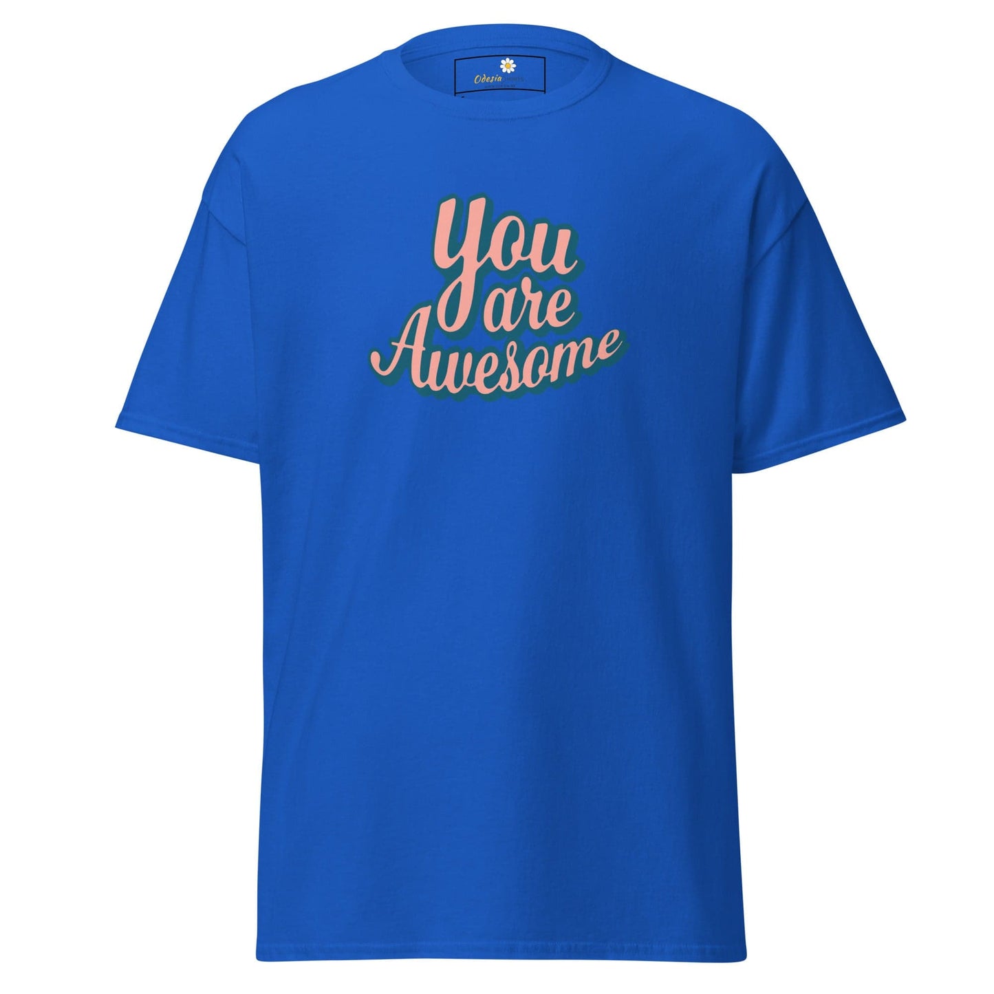 Unisex classic t-shirt - TEXT YOU ARE AWESOME - REGULAR - Royal / S