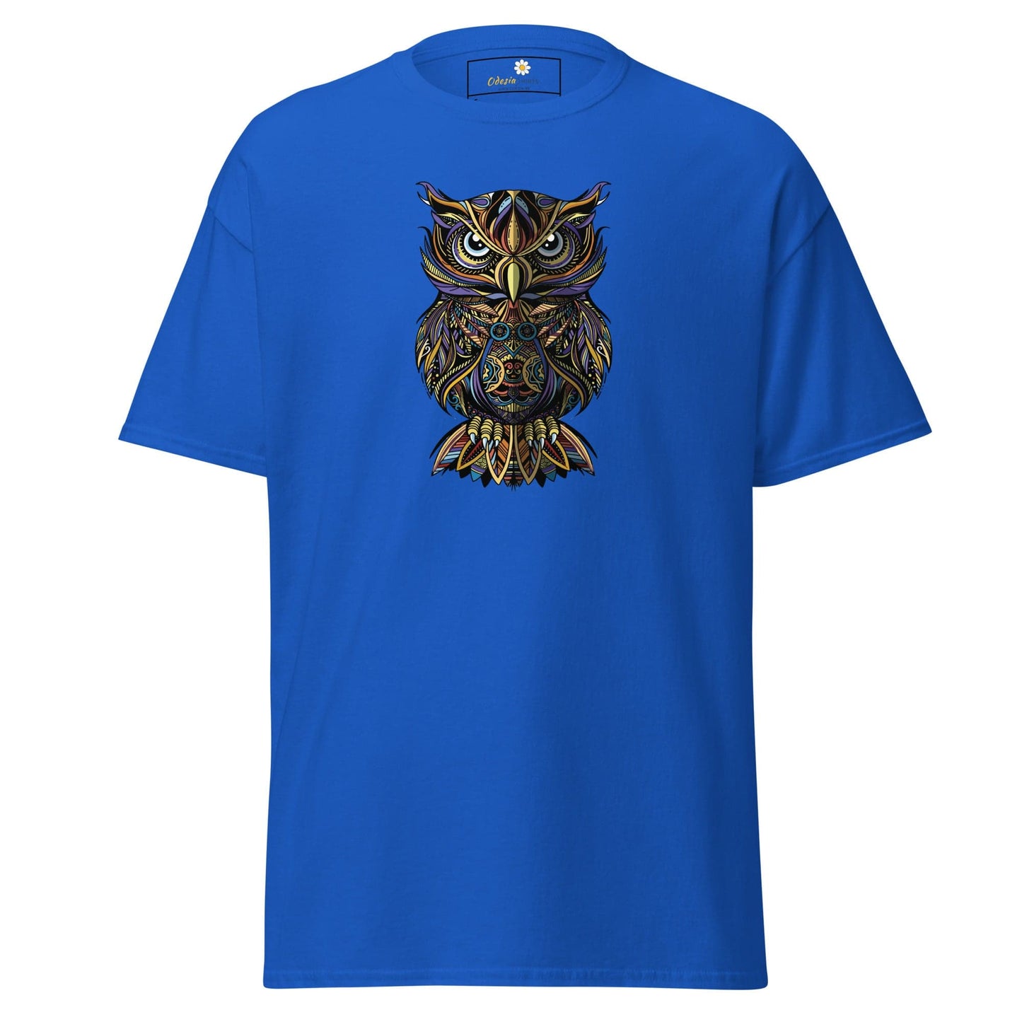 Unisex classic t-shirt - WILD LIFE ABSTRACT OWL - REGULAR - Royal / S