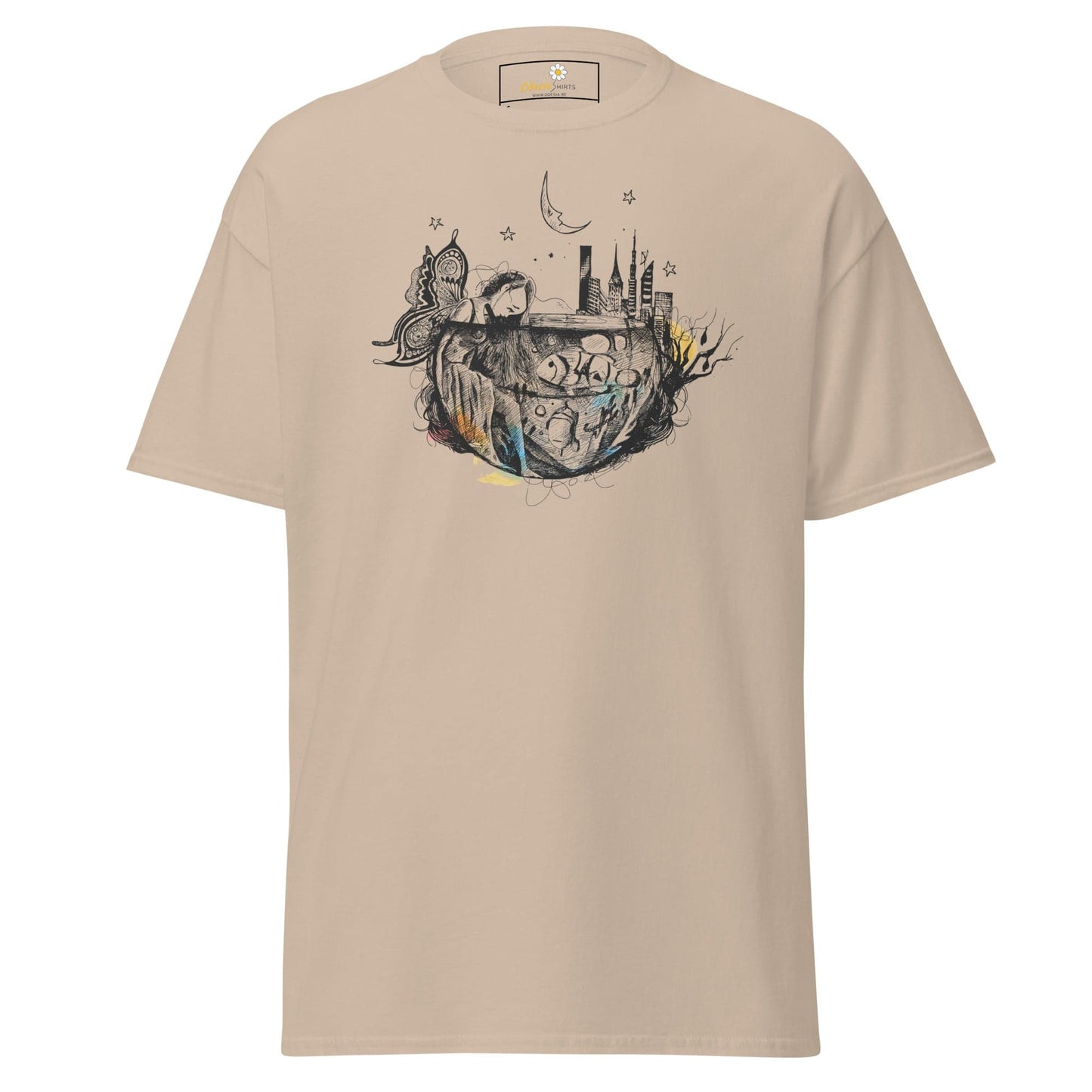 Unisex classic t-shirt - FANTASY GIRL FISHBOWL - REGULAR - Sand / S