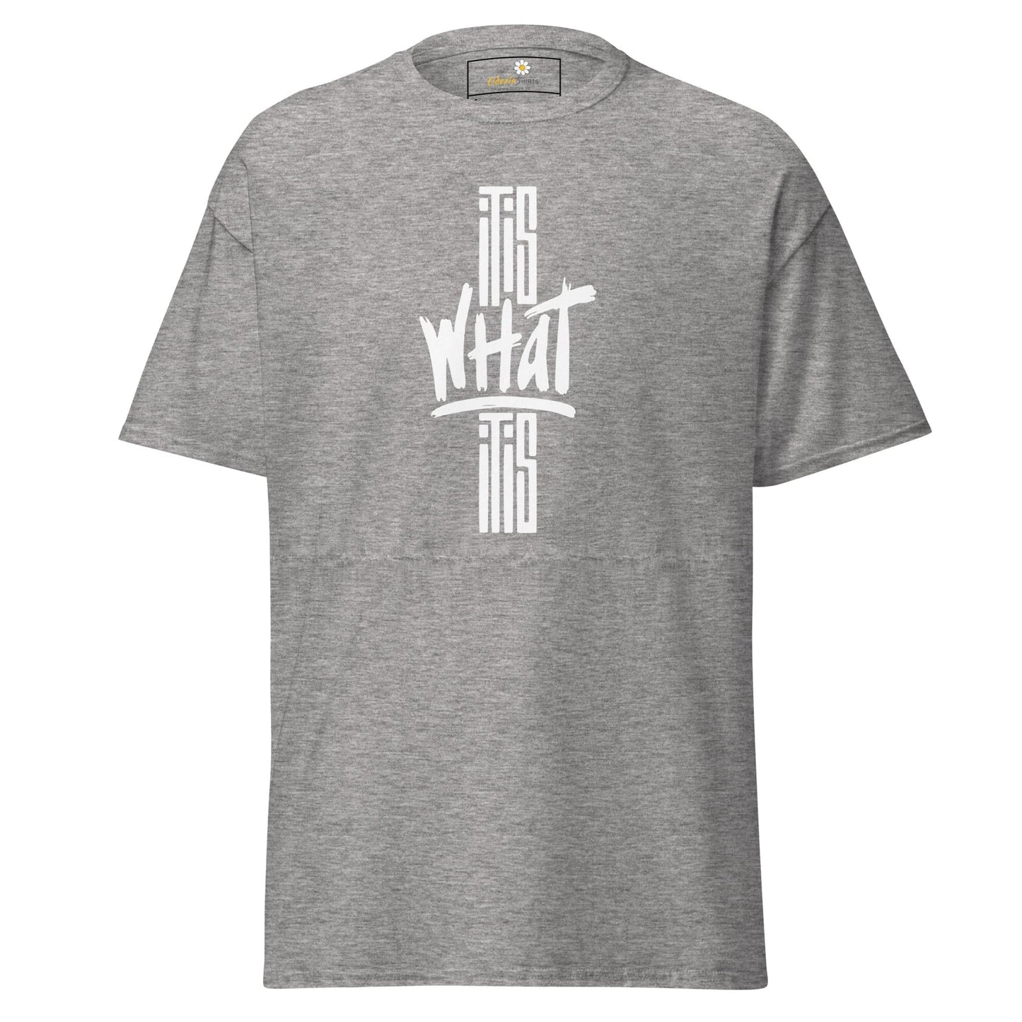 Unisex classic t-shirt - TEXT WHAT IT IS - REGULAR - Sport Grey / S