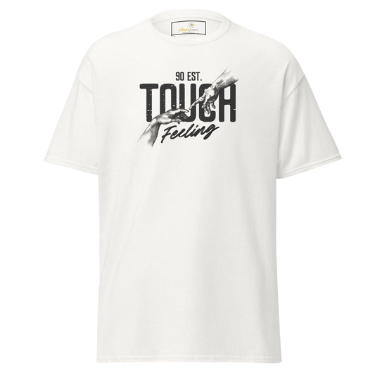 White graphic T-shirt displayed in T-SHIRT DESIGN TEE for men and women sizes S to XL