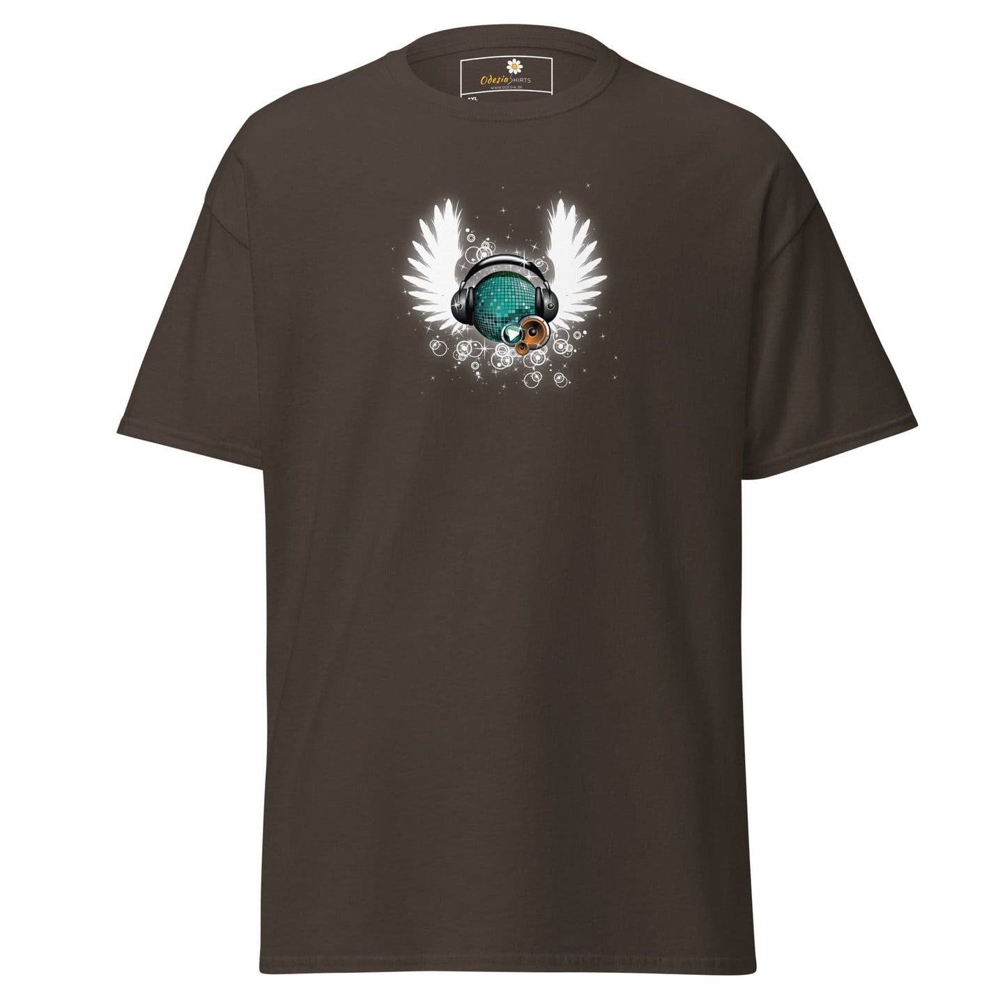 Brown T-shirt with graphic design for Men and Women in sizes 2XL to 5XL
